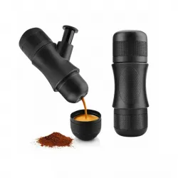 Máy pha cà phê espresso mini cầm tay dùng sức mạnh cơ học,máy pha cà phê espresso cầm tay cho nhà,văn phòng,du lịch và ngoài trời - Đen COD